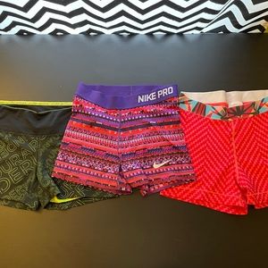 Nike Pro/ Under Armor athletic shorts lot